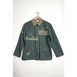 VINTAGE Teddi Chore Coat Corduroy Collar